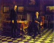 Nikolai Ge Peter the Great Interrogating the Tsarevich Alexei Petrovich at Peterhof, oil painting on canvas